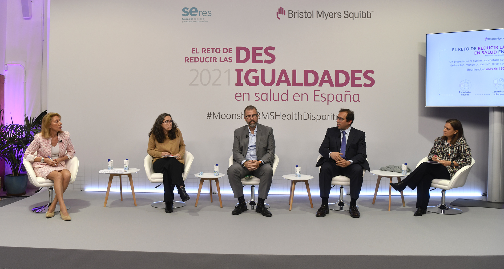 Presentación del libro blanco El reto de reducir la desigualdad en salud Menchu Lavid Ana Ruiz David Valcarcel Antonio Calles y Ana Rubio BMS y SERES