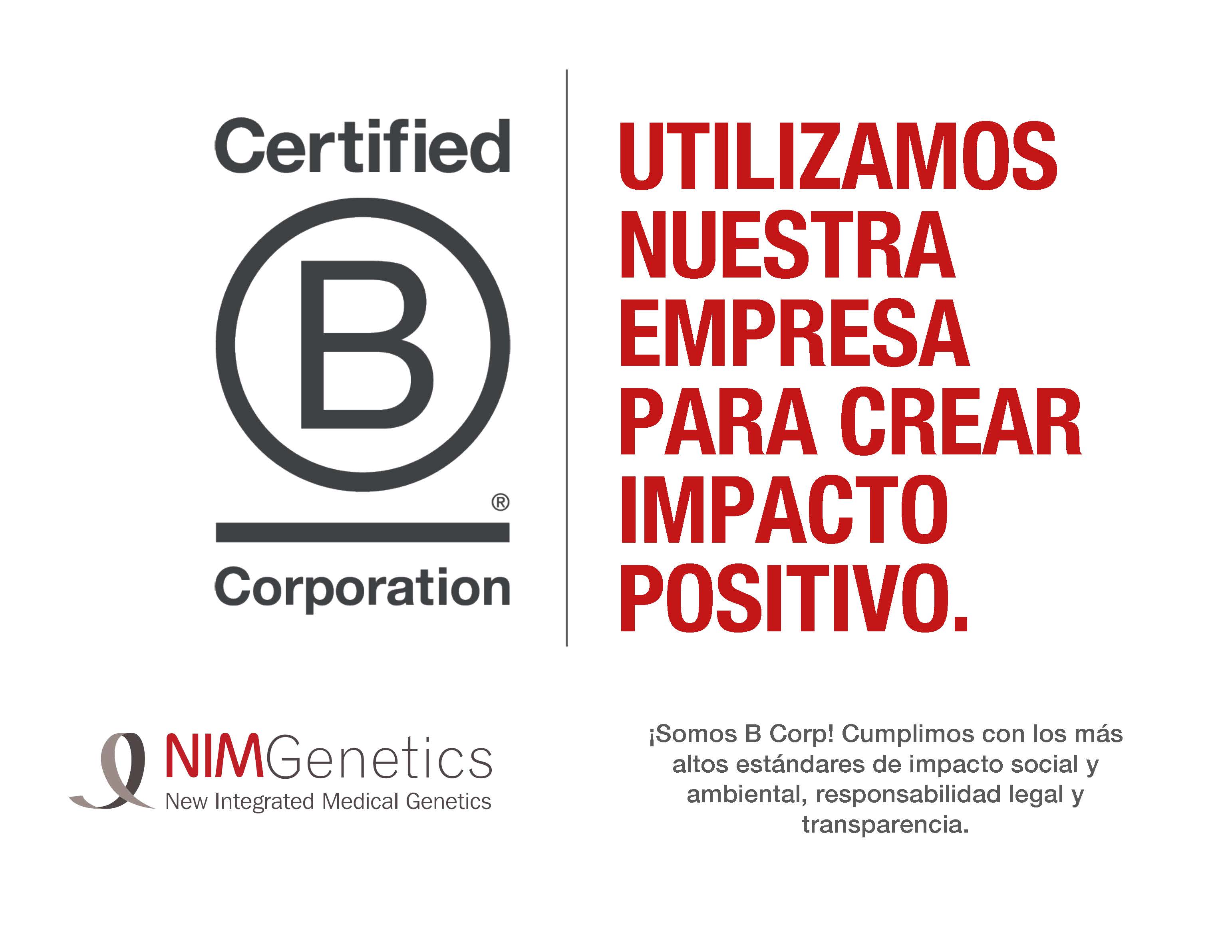 Diploma B Corp NIMGenetics