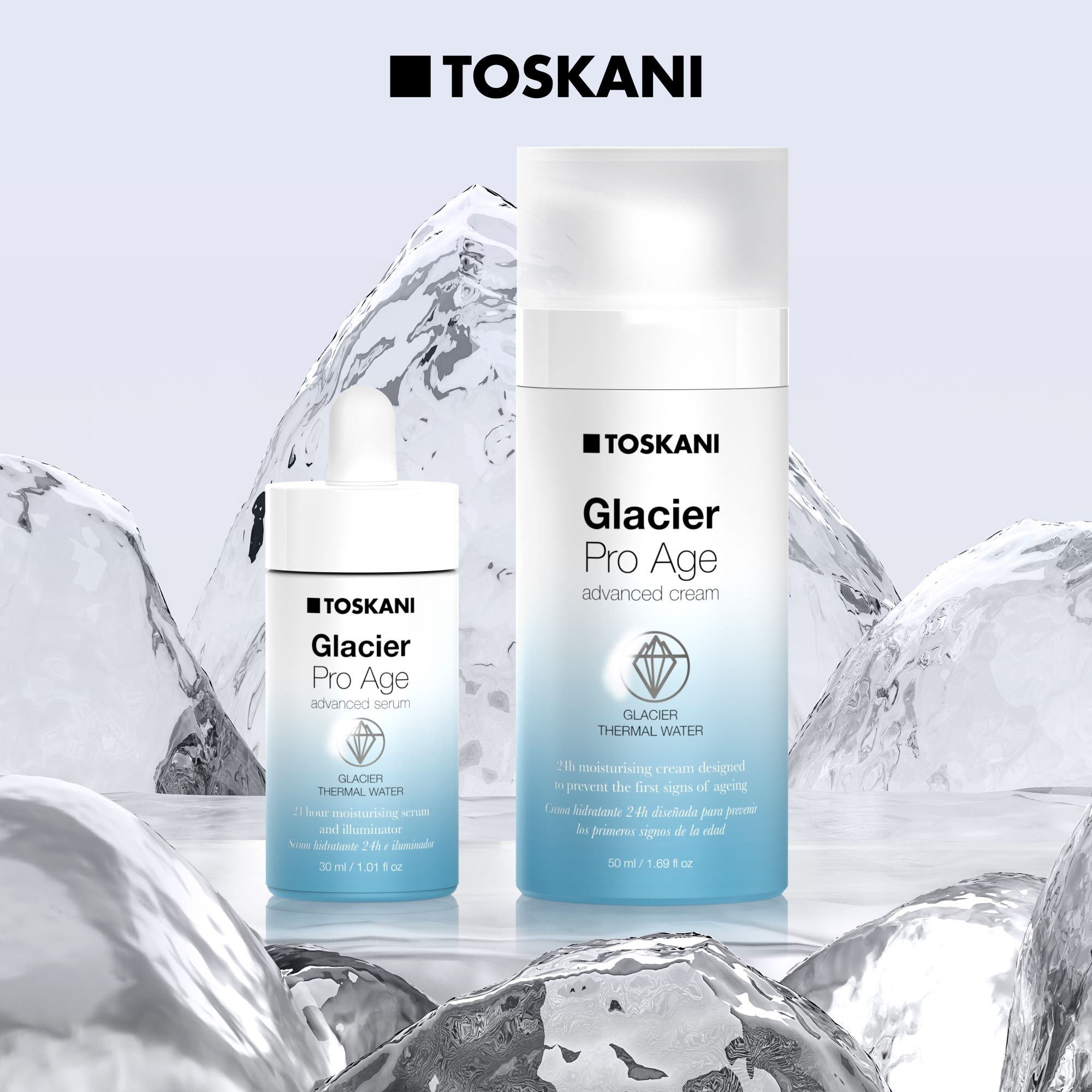 Toskani ProAge glacier cream serum.2