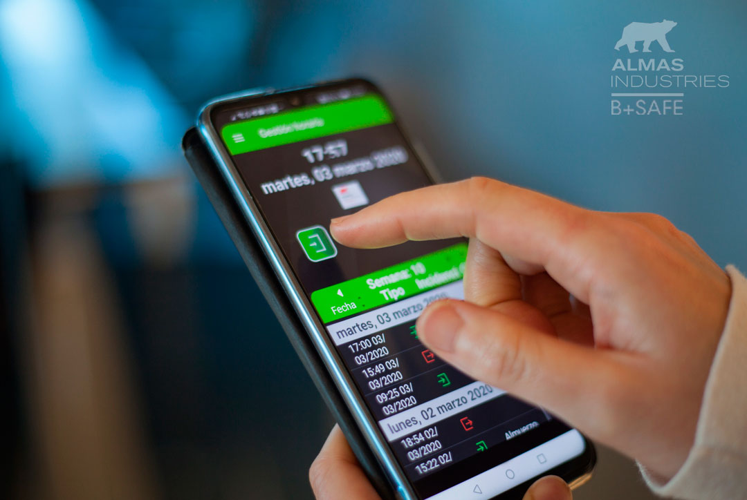 Fichaje APP AlmasIndustries Bsafe biometria