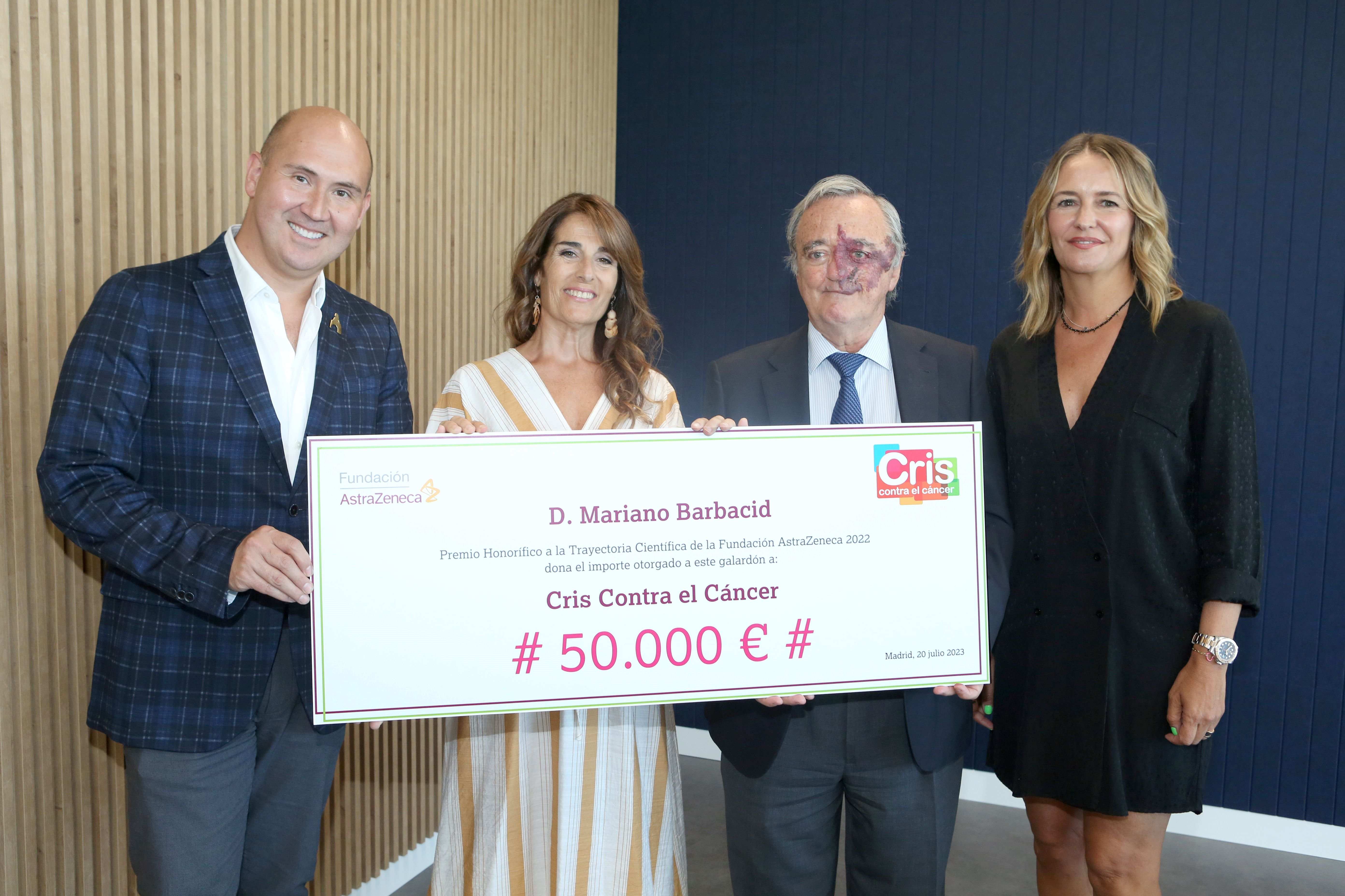 Donación Dr. Barbacid Cris Contra el Cáncer Fundación AstraZeneca anis